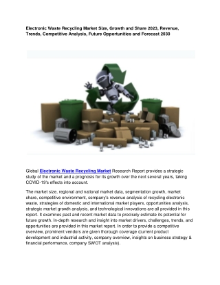 Electronic Waste Recycling Market