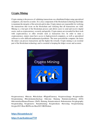 Crypto Mining