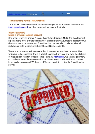 Town Planning Permit