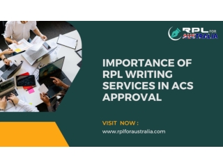 Importance of RPL writing services in ACS approval