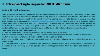 Which is the best Online platform for SSC JE preparation