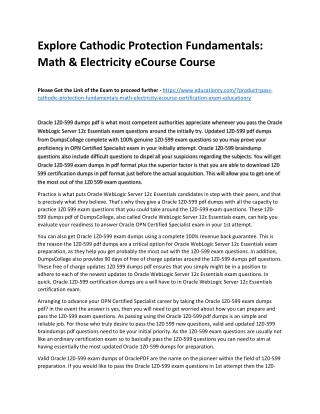 Cathodic Protection Fundamentals: Math & Electricity eCourse