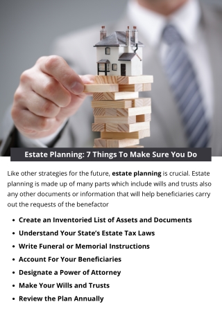 Estate Planning: 7 Things To Make Sure You Do