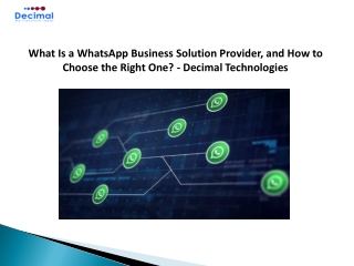 WhatsApp Business Solution Provider - Decimal Technologies