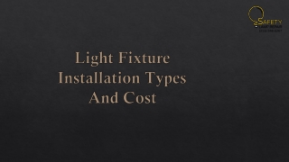 Light Fixture Installation Types