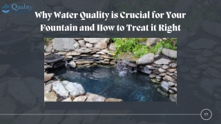 Why Water Quality is Crucial for Your Fountain and How to Treat it Right