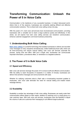 Transforming Communication_ Unleash the Power of 5 in Voice Calls