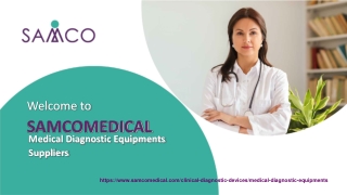 Medical Diagnostic Equipments Suppliers