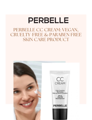 Perbelle CC Cream Vegan, Cruelty-Free & Paraben Free