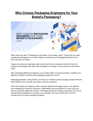 Why Choose Packaging Engineers for Your Brand’s Packaging