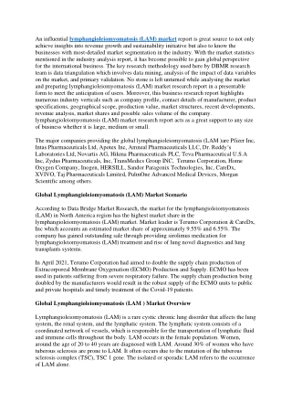 Lymphangioleiomyomatosis (LAM) Market
