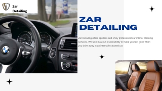 Professional Car Interior Cleaning Zar Detailing