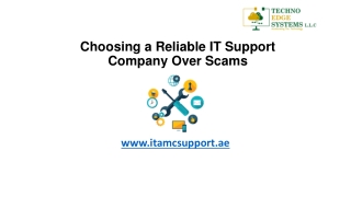 Choosing a Reliable IT Support Company Over Scams