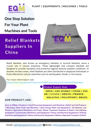 Relief Blankets Suppliers In China