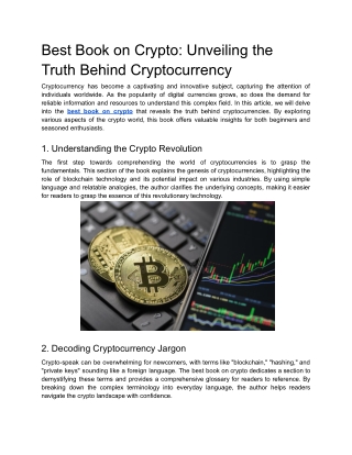 Best Book on Crypto_ Unveiling the Truth Behind Cryptocurrency