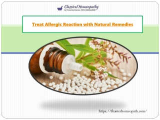 Treat Allergic Reaction with Natural Remedies