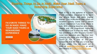 Favorite Things to Do in Nadi Make Your Nadi Tours a Rewarding Experience