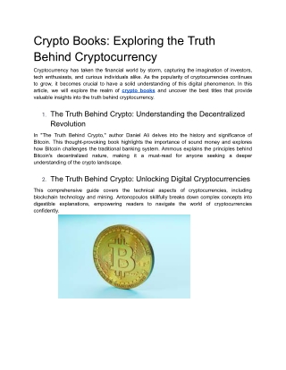 Crypto Books_ Exploring the Truth Behind Cryptocurrency