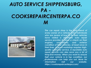 Auto Service Shippensburg, PA - cooksrepaircenterpa.com