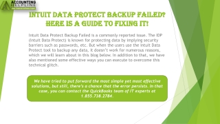 The best ever method to fix intuit data protect backup failed issue