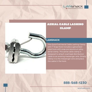 Aerial Cable Lashing Clamp