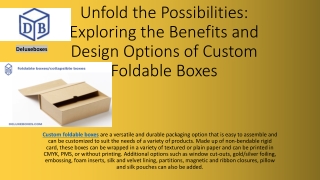 Unfold the Possibilities: Exploring the Benefits and Design Options of Custom Fo