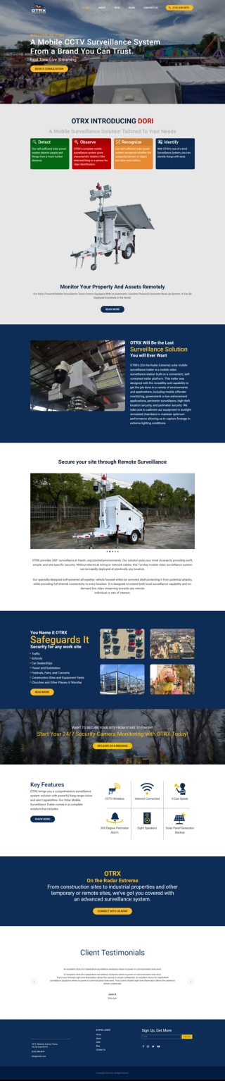 Solar Mobile Surveillance Trailers Fresno CA  OTRX