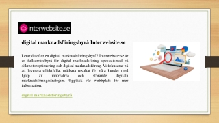 digital marknadsföringsbyrå Interwebsite.se