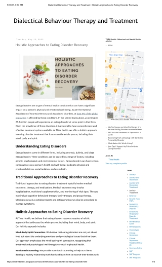 Holistic Approaches to Eating Disorder Recovery