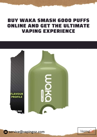 Buy WAKA SMASH 6000 Puffs Online and Get The Ultimate Vaping Experience