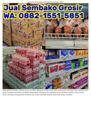 ౦88ᒿ.l55l.585l (WA) List Harga Sembako Grosir Belanja Grosir Sembako Murah Di Ja