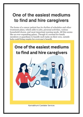 A straightforward method for finding and hiring caretakers