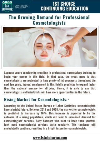 The Growing Demand for Professional Cosmetologists