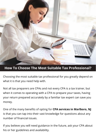 How To Choose The Most Suitable Tax Professional?