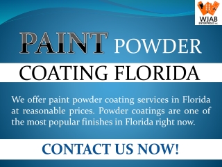 Paint Powder Coating Florida