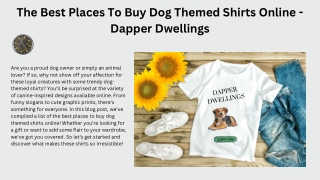 The Best Places To Buy Dog Themed Shirts Online - Dapper Dwellings