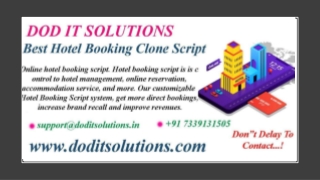 Online Hotel Booking Clone System - DOD IT SOLUTIONS