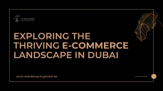 Exploring the Thriving E-commerce Landscape in Dubai