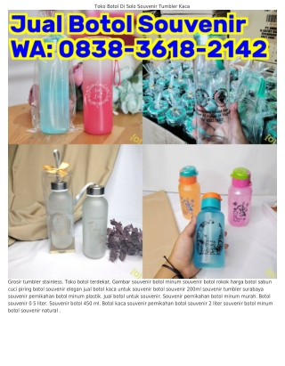 Ô8З8•ЗᏮ18•2142 (WA) Souvenir Botol Es Krim Souvenir Botol 850 Ml