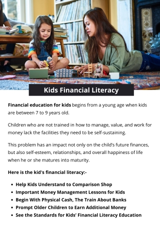 Kids Financial Literacy