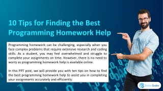 10 Tips for Finding the Best Programming Homework Help