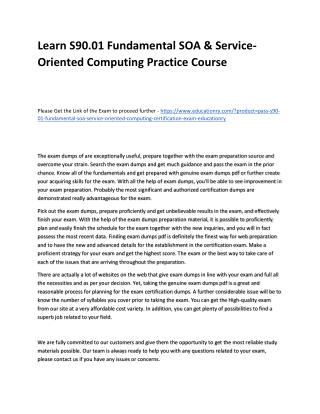 S90.01 Fundamental SOA & Service-Oriented Computing