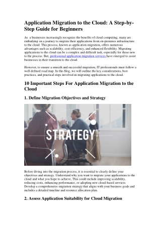 Application Migration to the Cloud- A Step-by-Step Guide for Beginners