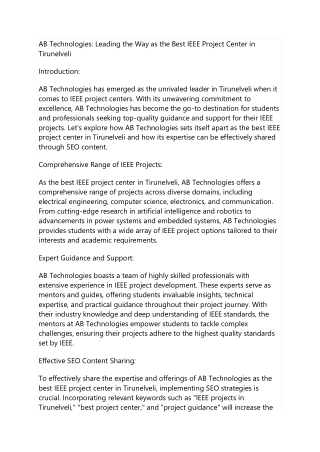 Best IEEE Project Center in Tirunelveli-Document Share- AB Technologies