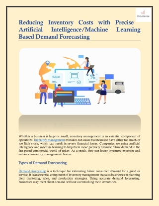 Reducing Inventory Costs with Precise AI/ML Based Demand Forecasting