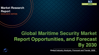 Maritime Security Market Worth US$ 37.2 billion by 2030