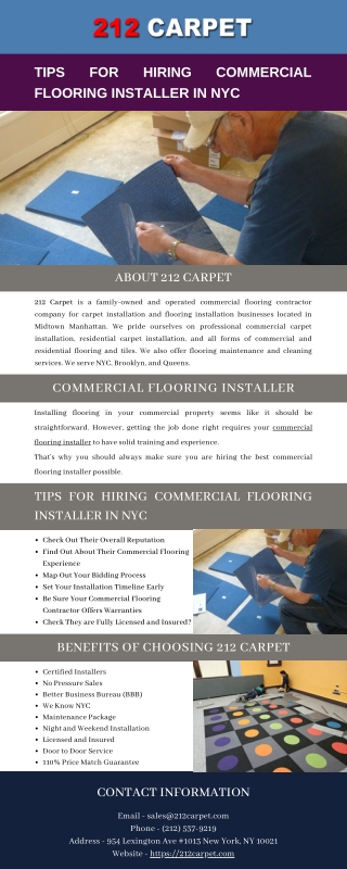 Tips for Hiring Commercial Flooring Installer in NYC