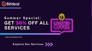 Summer Special: Get 30% Off on Crypto, NFT, Metaverse and All Services