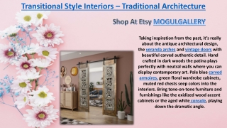 Transitional Style Interiors – Traditional Architecture