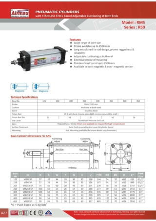 Double Acting Pneumatic Cylinder